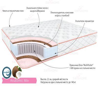 Матрац 1600*2000 Анатомик Микс SWISSHOME