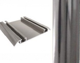 АЛ Серебро ГЛЯНЕЦ нижняя направляющая 6м МП