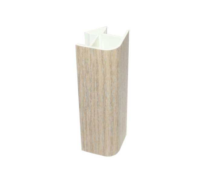 Угол для цоколя 90гр Дуб Беленный Н100мм(пр-во Россия)