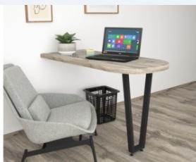 Ножка для столешницы V-образная 710мм черный , Россия