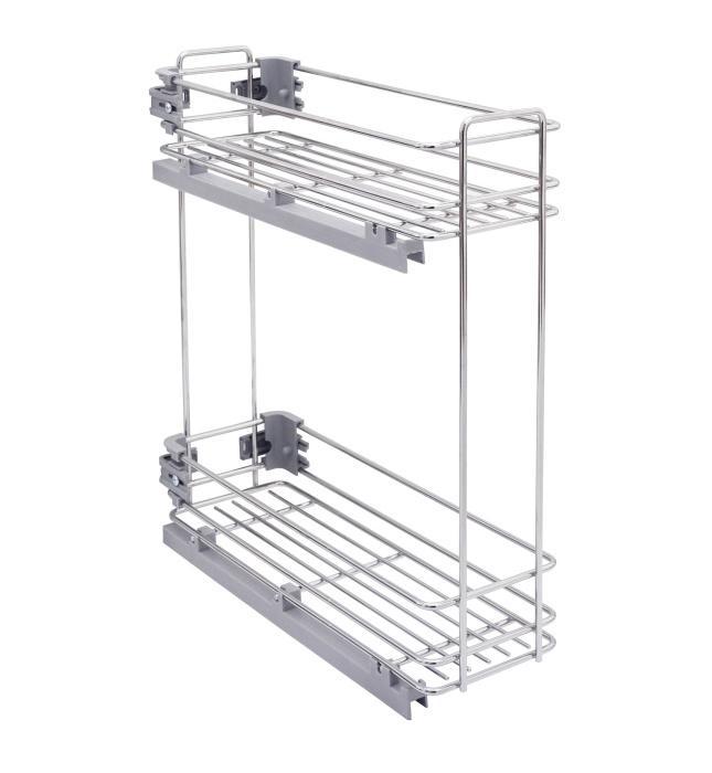 Корзина 150 боков. крепл. 2-х ярусн. напр. полн. выдв. Blum с дов. левая Vibo