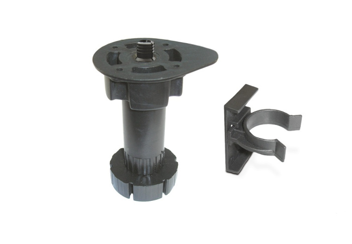 Опора кухонная регулируемая 205 комплект черный Н115-170мм (4шт+клипса 2 шт) JET