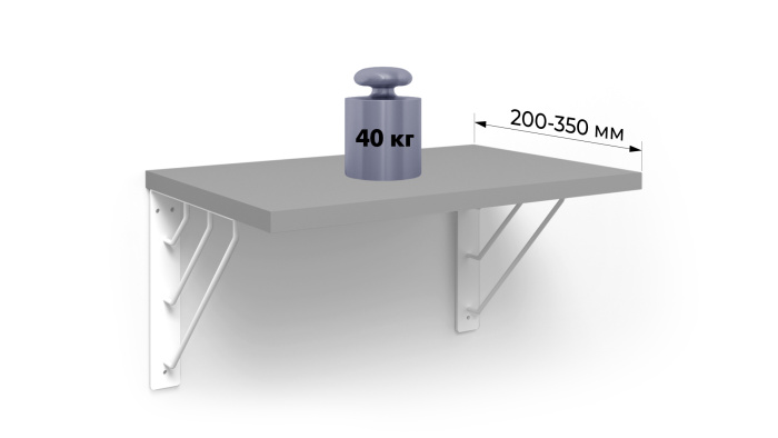Полкодержатель 311W белый BOYARD (10)