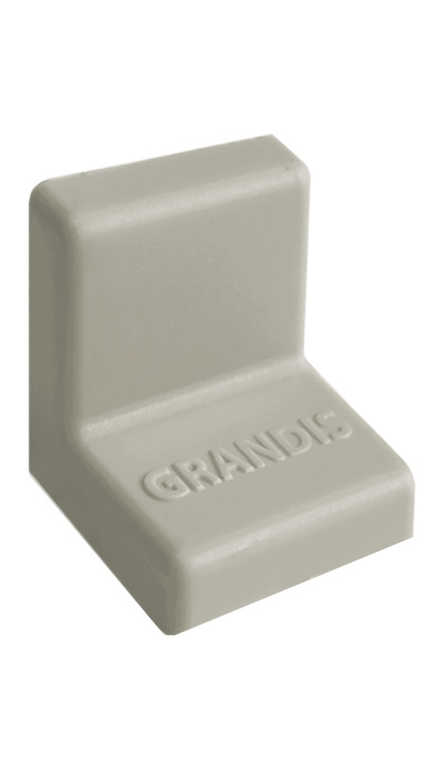 Накладка GRANDIS серая пластик. к уголку 20х20 (400)