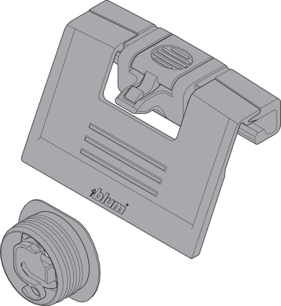 Ручка с поводком для внутреннего ящика, серый орион ZIF.80M7 W+NI BLUM