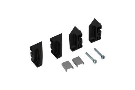 Держатель гардеробной штанги черный ( в комплекте 2 держателя) 