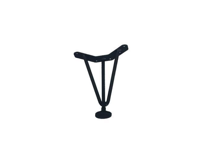 Опора для мебели Н-150 черная регулируемая 9005, пр-во Россия