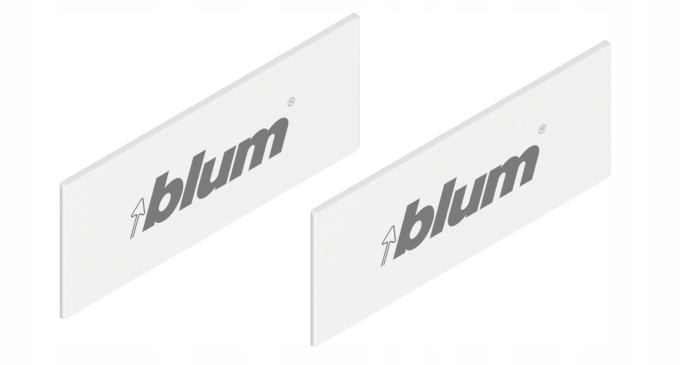 Заглушка прямоугольная TANDEMBOX д/царги с логотипом ZAA.532C, белый BLUM