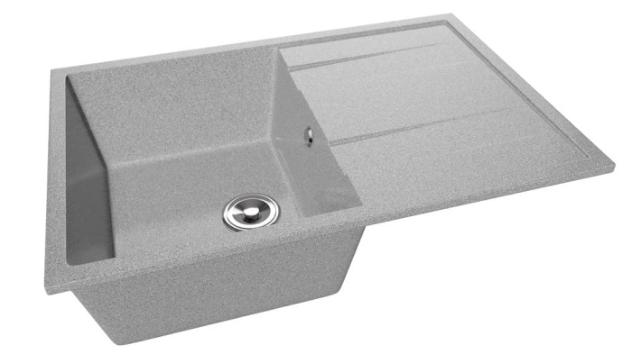 Мойка 770*493 прямоугольная с крылом КАНОПУС Туманный аг гл сифон