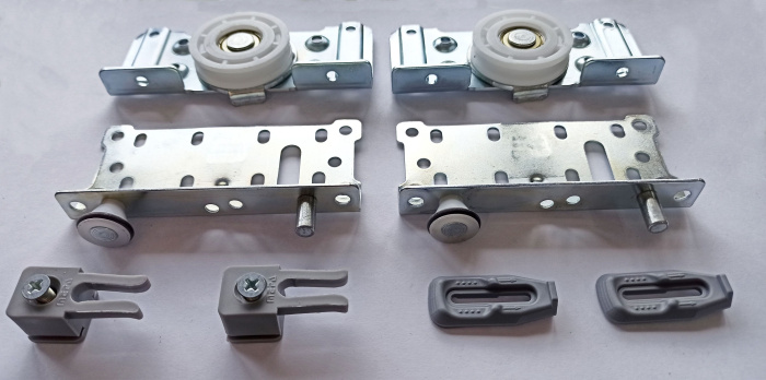 Комплект роликов для 1 двери (2верх+2ниж+2стоп+2фикc), система SKM80AY пр-во MEPA(Тур