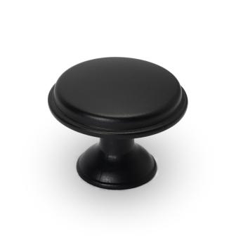 169Z Ручка-кнопка мебельная, замак матовый черный JET