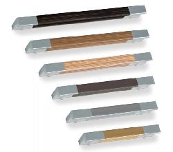 Ручка-скоба пластик С28 64мм, металлик/дуб Венге (уп.-400 шт.) РАСПРОДАЖА!!!