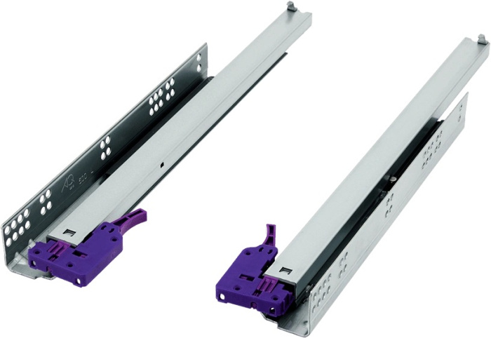 Направляющие скрытый монтаж полного выдвижения 500мм с 3D регулир-кой STEALTH soft AQ 