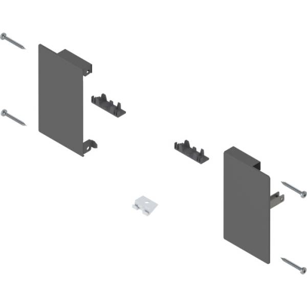 Держатель передней панели MERIVOBOX H=83мм (M) левый+правый серый орион ZI4.0MS1 BLUM 