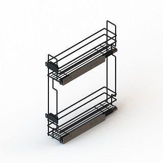 Корзина 150 боков. крепл. 2-х ярусн. напр GTV с дов. левая, черная