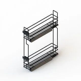 Корзина 150 боков. крепл. 2-х ярусн. напр GTV с дов. левая, черная