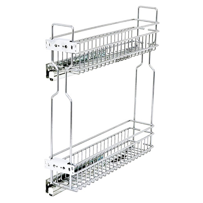 Корзина 150 боков. крепл. 2-х ярусн. напр. скр. монт. с дов. левая, хром Китай