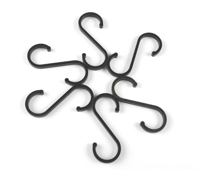 Крючок для рейлинга S-образный, черный матовый FJORD JET