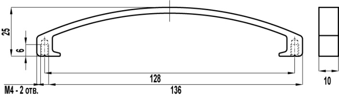 Ручка-скоба PS222.128.010 Мокко Валмакс
