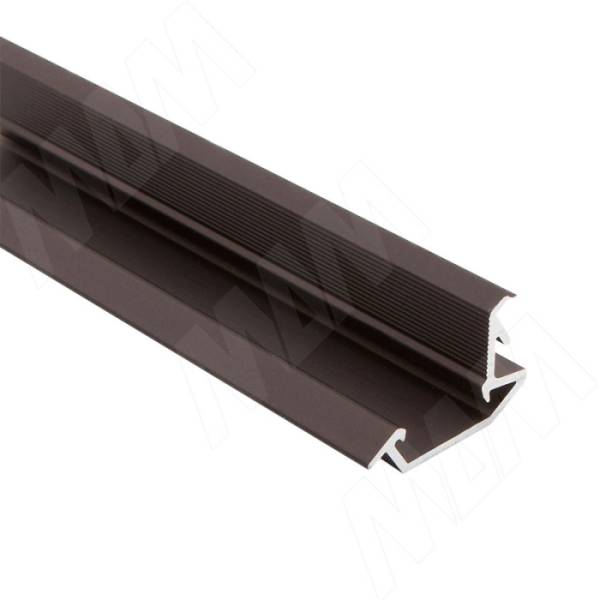 Профиль угловой для выпуклого рассеивателя наклонный FM4, коричневый 26х13мм, L-3000 