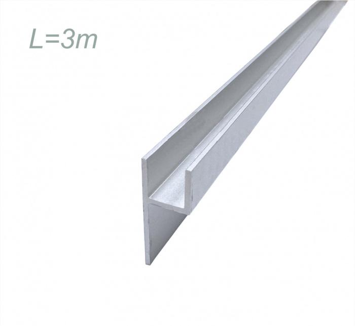 Плинтус-Планка Серебро(алюминий) 3 метра