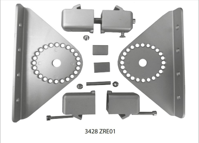 Полкодержатель с изменяемым углом наклона алюминий STILOS (Италия) (компл.-2шт)