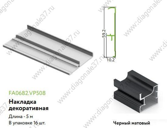 Накладка декоративная 4в1, черный матовый 5м ARISTO