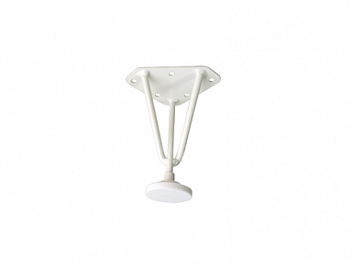 Опора для мебели Н-100 белая регулируемая усиленная 9005, пр-во Россия