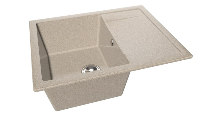 Мойка 645*505 квадратная с крылом АЛЬТАИР Солнечный ветер глянец сифон в комплекте