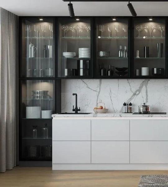 Профиль алюминиевый для фасадов узкий (черный гладкий) 6м Premial