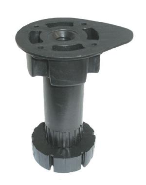 Опора кухонная регулируемая 205 черная, Н100-155мм JET