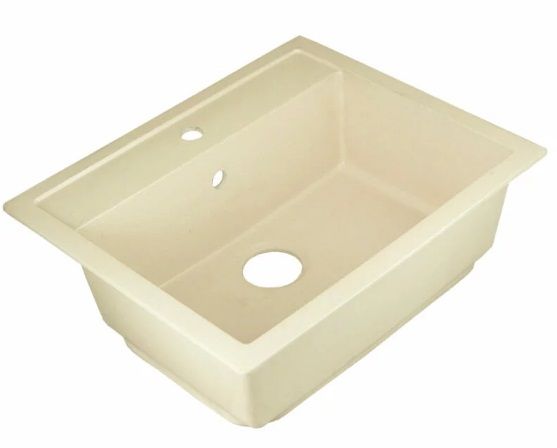 Мойка 610*500 квадратная 011 Белая (Пломбир)