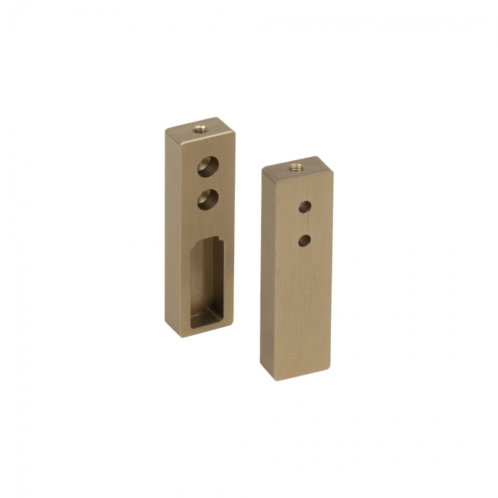 Штангодержатель прямоуг. концевой FAME1 Латунь браш (2 шт компл)