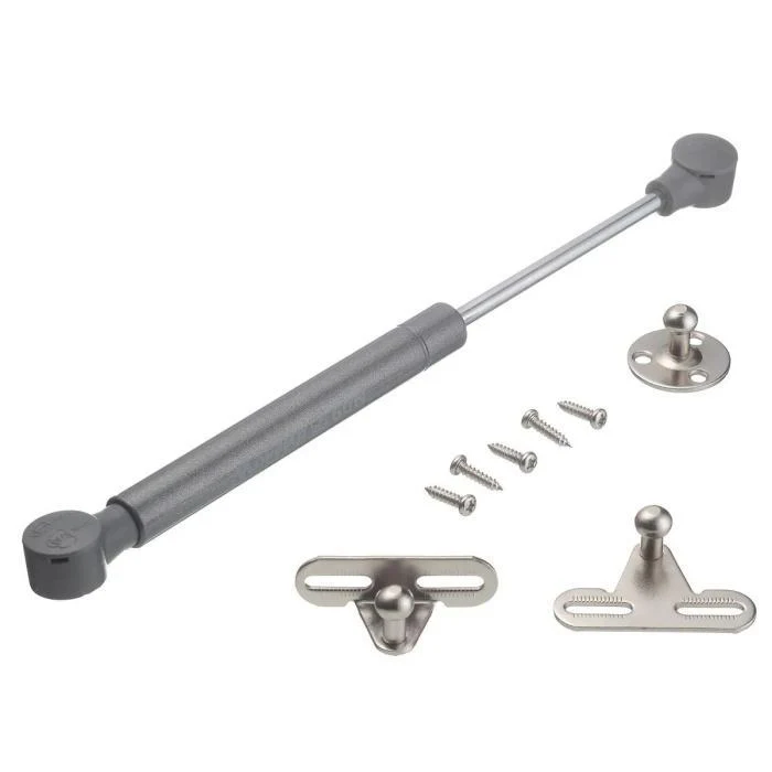 Газ лифт 100N с амортизатором, серый МП