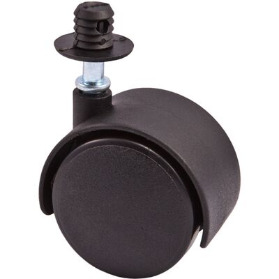 Опора колесная Д=40мм, без тормоза, втулка+накладка, черная AKS