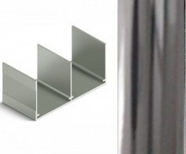 АЛ Серебро ГЛЯНЕЦ верхняя направляющая 6м МП