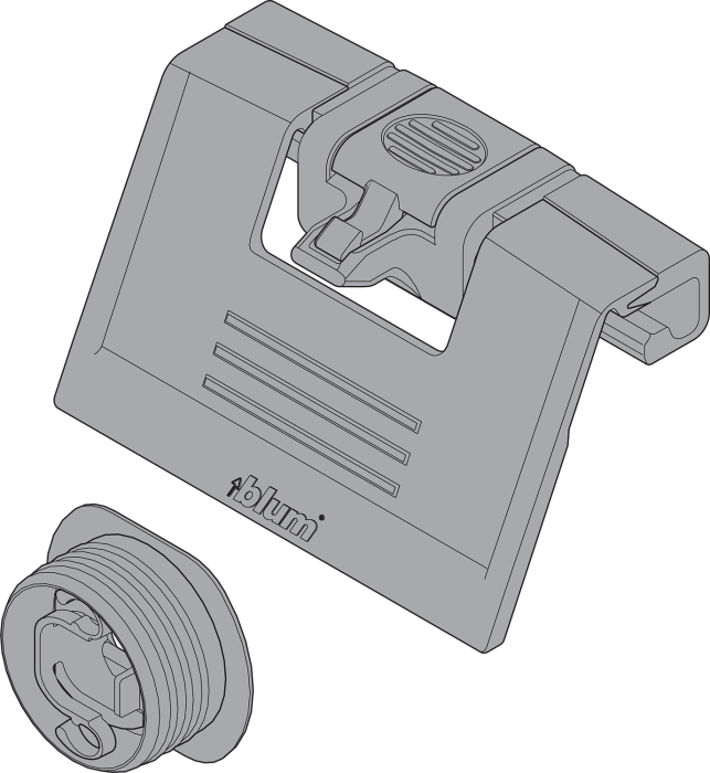 Ручка с поводком для внутреннего ящика, серый орион ZIF.80M7 W+NI BLUM
