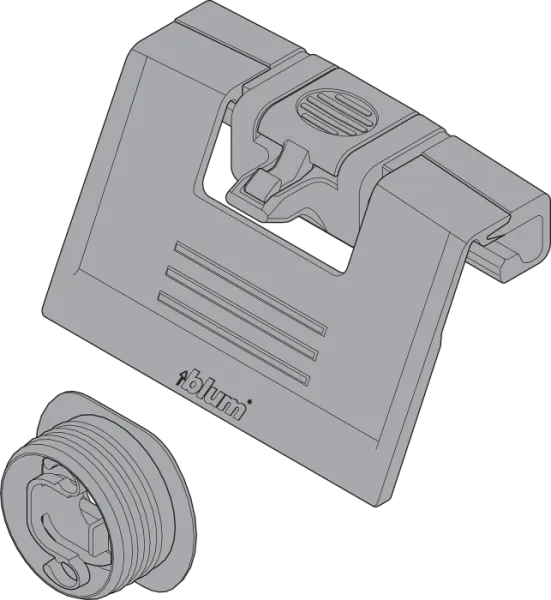 Ручка с поводком для внутреннего ящика, серый орион ZIF.80M7 W+NI BLUM