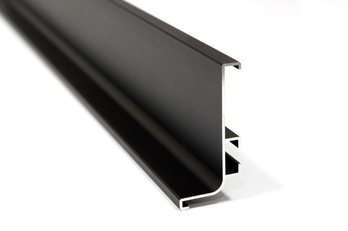 Ручка-профиль горизонтальный L-обр 4м, Черный браш GOLA