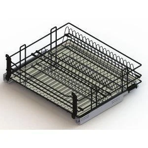 Корзина 800 1-ур. напр Boyard с доводчиком скр. монтажа; сетка + поддон, черный