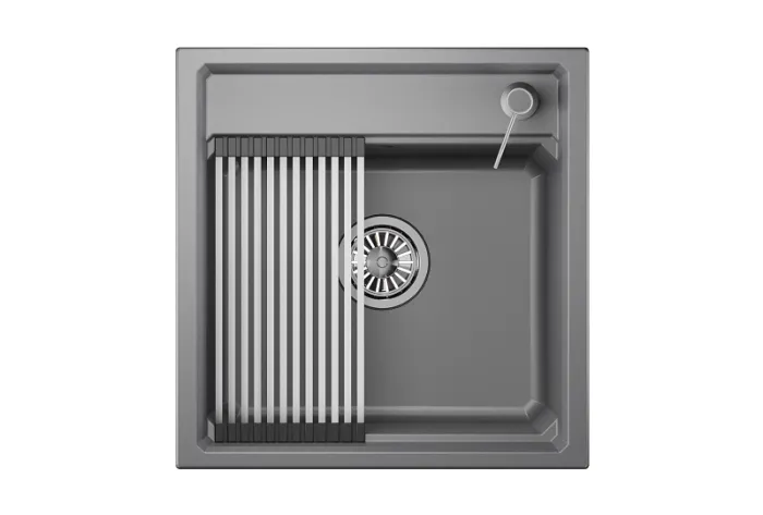 Мойка 500*510 Granula KS-5002 кварц АЛЮМИНИУМ + дозатор и ролл-мат