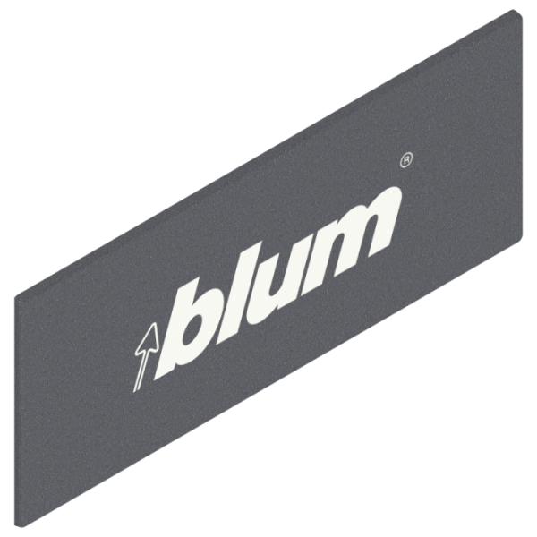 Заглушка прямоугольная TANDEMBOX д/царги с логотипом ZAA.532C, серый орион  BLUM 