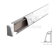 8112/Кварцит Суперуайт Плинтус TwinC 4,2м SLOTEX