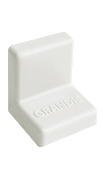 Накладка GRANDIS белая пластик. к уголку 20х20 (400)