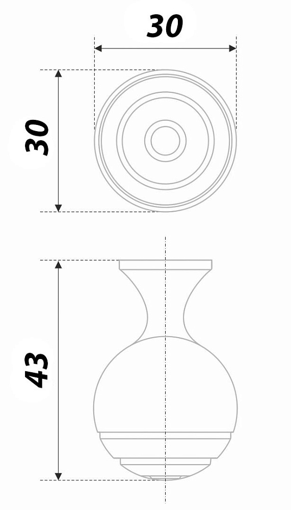 Ручка-кнопка 446ABL.4 BOYARD (20)