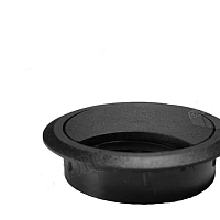 Розетка под кабель, черная (уп 25 шт)