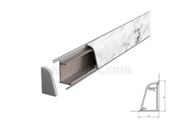 8052/Итальянский Мрамор Плинтус TwinC 4,2м SLOTEX
