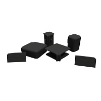 Комплект для плинтуса Квадро Черный