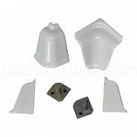 Комплект для плинтуса Бриллиант Белый (алюминий)KORNER