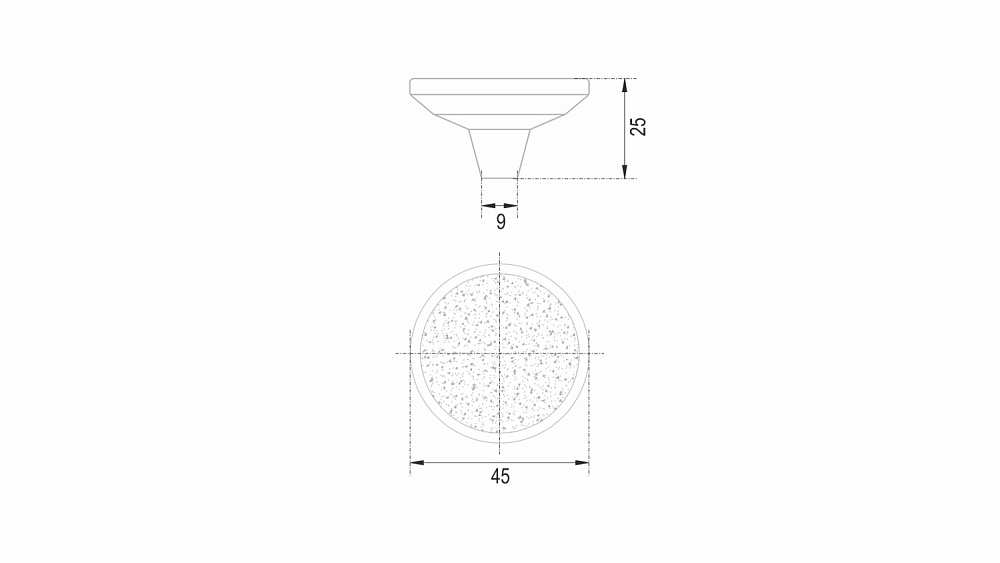 Ручка-кнопка 522RCHMP.1/GR BOYARD (25)